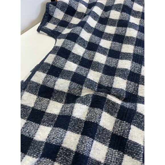 Draper James Cape Coat Womens X Small Small Blue White Buffalo Check Full Zip - Picture 10 of 10